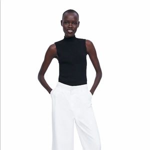 Zara Wool Blend Ribbed Knit Tank NWT